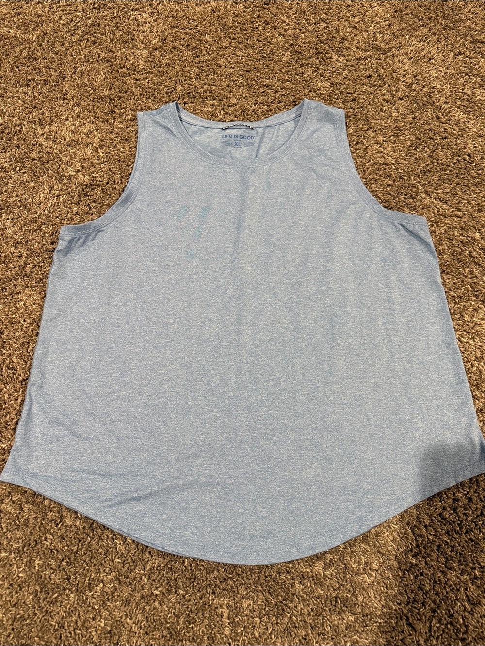 Life Is Good Light Blue Women’s Sleeveless Tank xl wicking